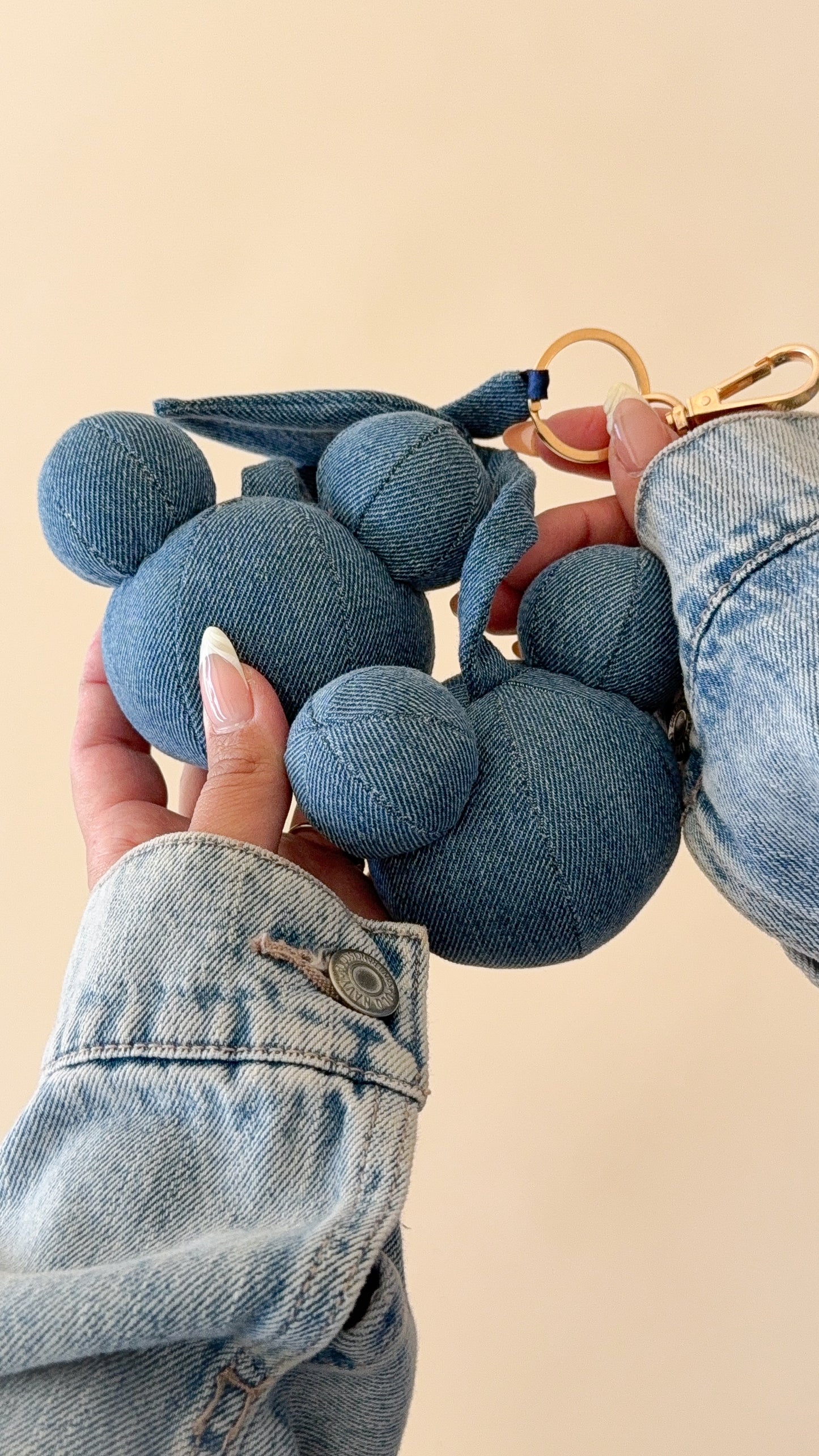 *Ready to Ship* Denim Cherry Key Chain