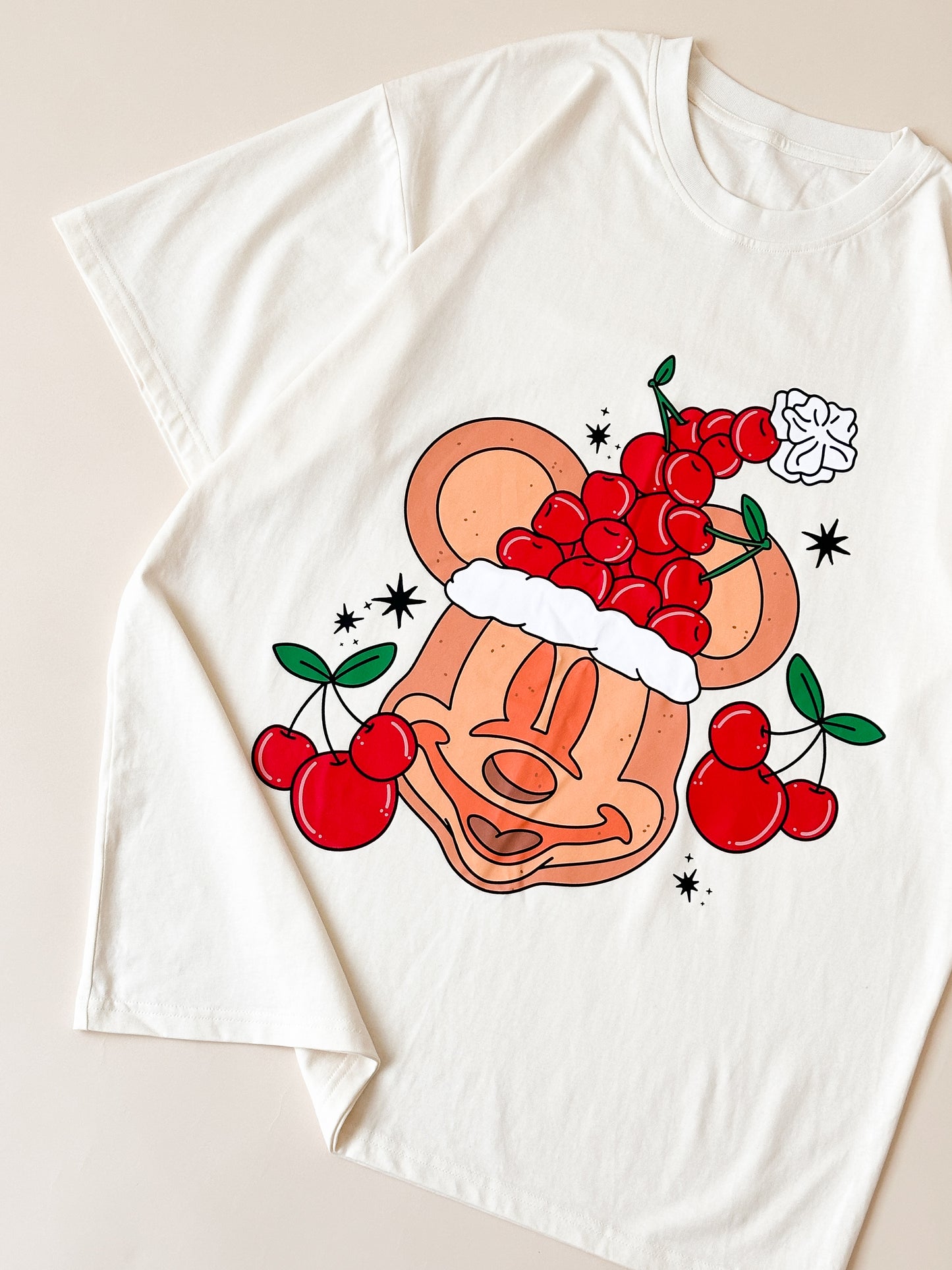 Cherry Waffle Oversized Tee *READY TO SHIP