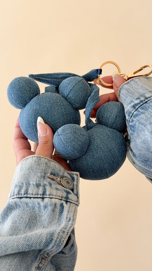 *Ready to Ship* Denim Cherry Key Chain