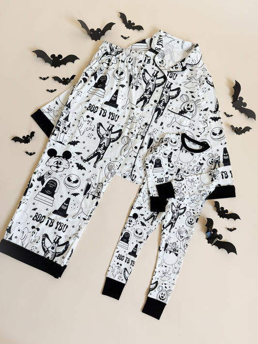 B+W Spooky Pjs *READY TO SHIP