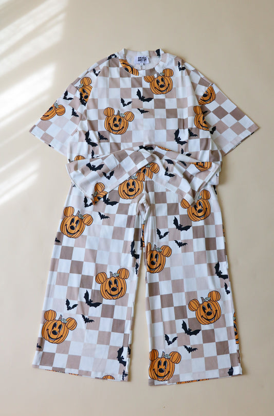 Women's Checker Pumpkin Set