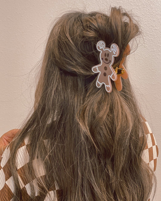 Gingerbread Claw Clip *READY TO SHIP