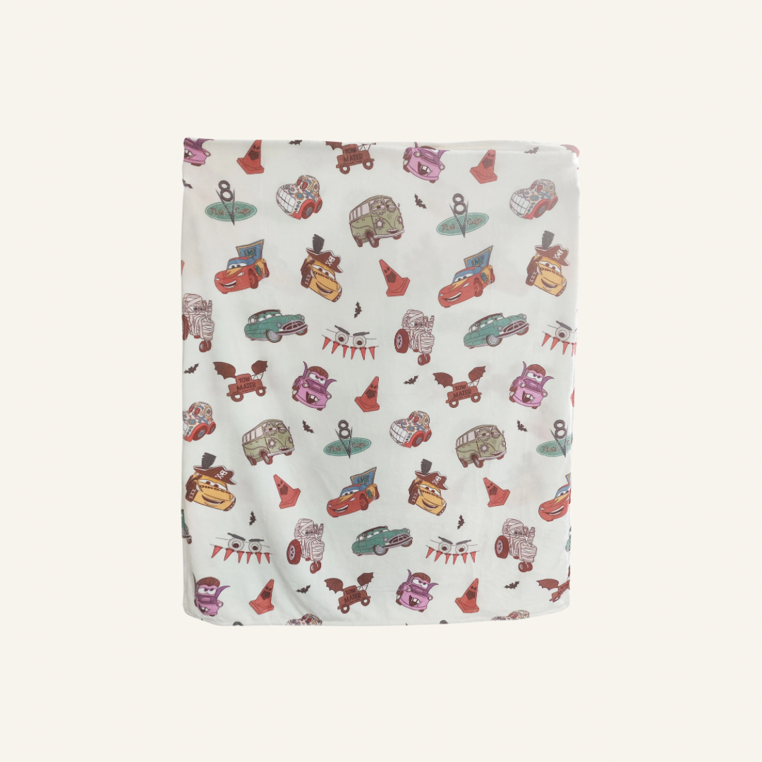 Spooky Cars Minky Blanket