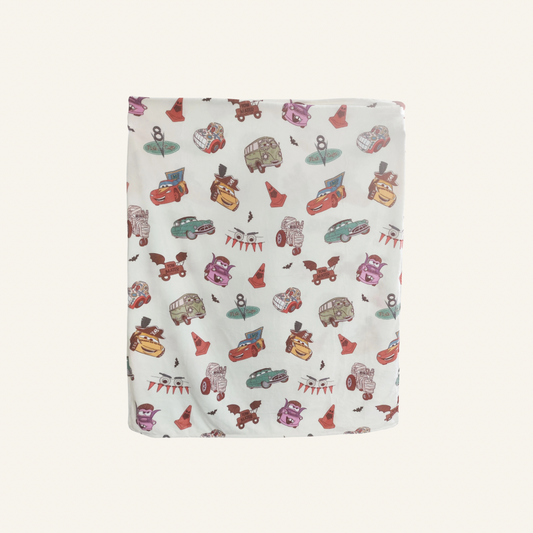 Spooky Cars Minky Blanket